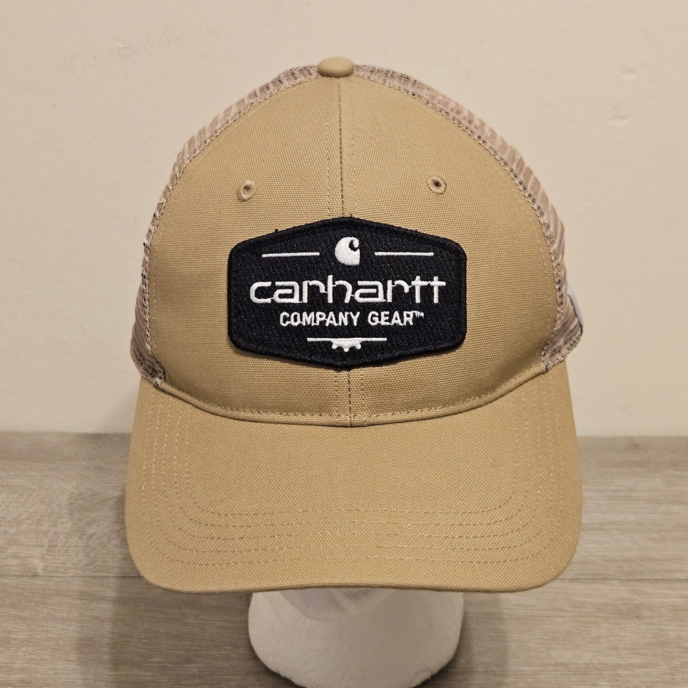 Carhartt Company Gear Tan Mesh Back Trucker Hat Snapback Cap 100141 Mens